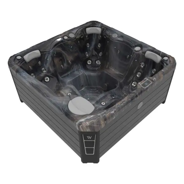 Minipiscina jacuzzi 5 persoane Wellis,Midnight Canyon, 42 jeturi hidromasaj, WiFi, sistem audio, 200A 200 cm, Wellis Budapest Life Deluxe