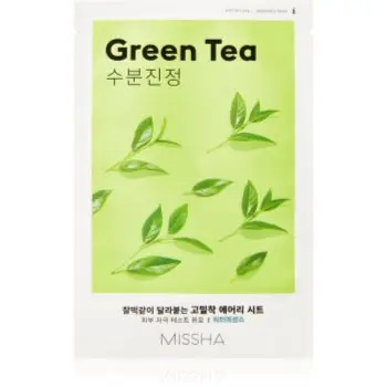 Missha Airy Fit Green Tea mască textilă calmantă cu ceai verde