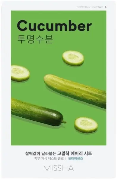 Missha Airy Fit Mască de față cu folie Cucumber, 19 g
