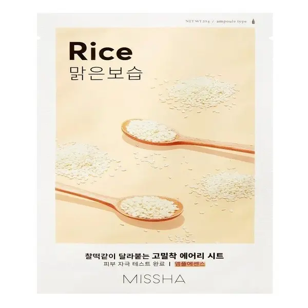 Missha Airy Fit – Mască facială sub formă de foaie Volum Rice