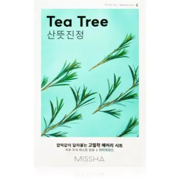 Missha Airy Fit Tea Tree masca de celule cu efect de curatare si reimprospatare pentru piele sensibilă