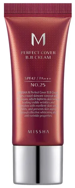 Missha BB crema de față, №25 Warm beige, SPF42, 20 ml