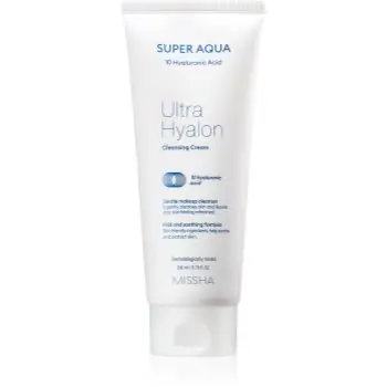 Missha Super Aqua 10 Hyaluronic Acid cremă hidratantă pentru curățare