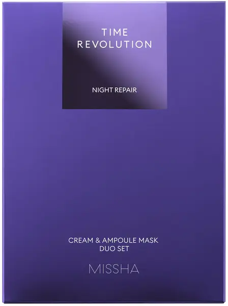 Missha Time Revolution Set Night Repair -Cremă de noapte, 50 ml + Măști de foi, 5 buc
