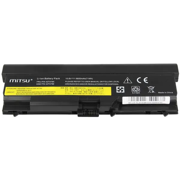 Mitsu Baterie pentru laptop Lenovo E40, E50, SL410, SL510 6600 mAh (71 Wh) 10,8 - 11,1 Volti