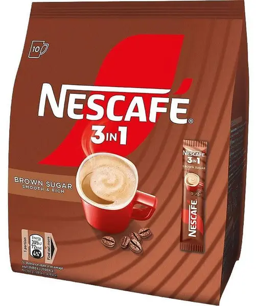 Mix de cafea NESCAFE - 3in1 Brown Sugar, 10 x 16.5 g