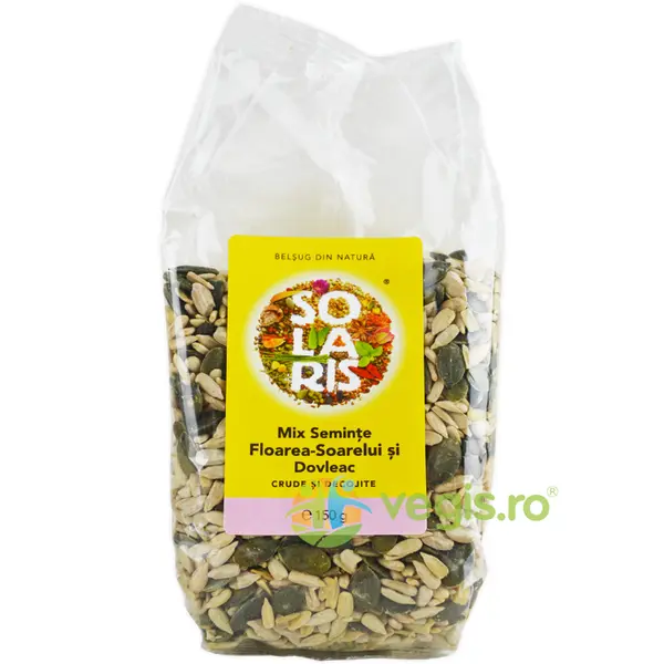 Mix Seminte de Floarea Soarelui si Dovleac Crude si Decojite 150g