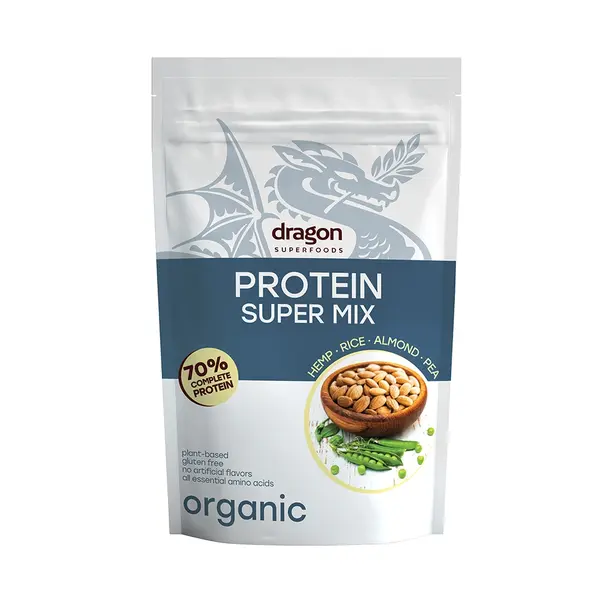 Mix super de shake proteic, 500 g, Dragon Superfoods