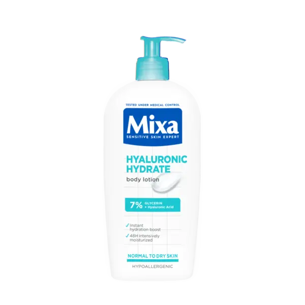 Mixa Hyaluronic Lotiunea de corp hidratanta intensiva pentru piele normala spre uscata Volum 400 ml
