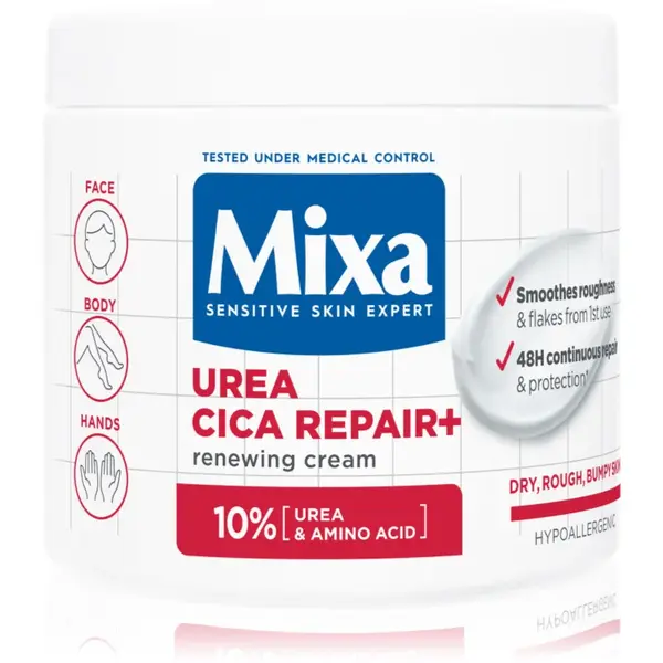 Mixa Urea Cica Repair+ cremă de corp regeneratoare pentru piele foarte uscata 400 ml