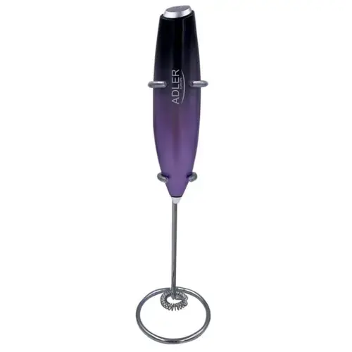 Mixer Adler AD 4499 Stand Frappe, agitator din otel, 2xAA, Violet/Negru