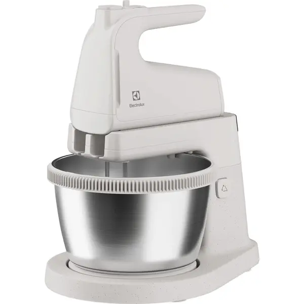 Mixer cu bol Electrolux ESM4W, 500 W, 5 Viteze + Turbo, bol rotativ din inox, Alb