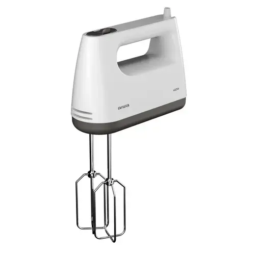 Mixer de mana Aiwa AHX-600, 450W, 5 viteze, Functie Turbo, Tel dublu, Palete de framantare (Alb)