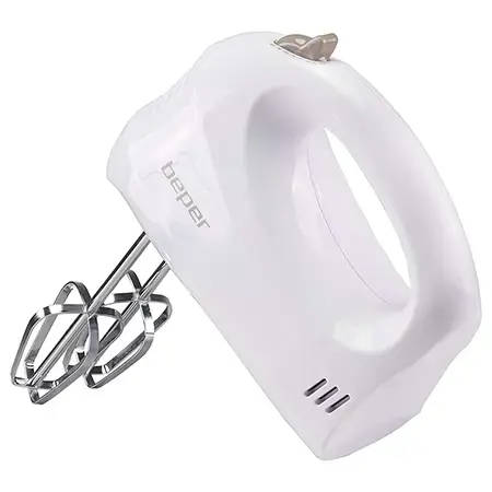 Mixer de mana BEPER BP304, 150 W, 5 viteze, 2 teluri pentru spuma (Alb)