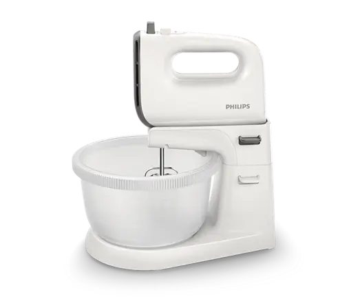 Mixer planetar Philips - HR3745/00, 450 W, 5 trepte, alb
