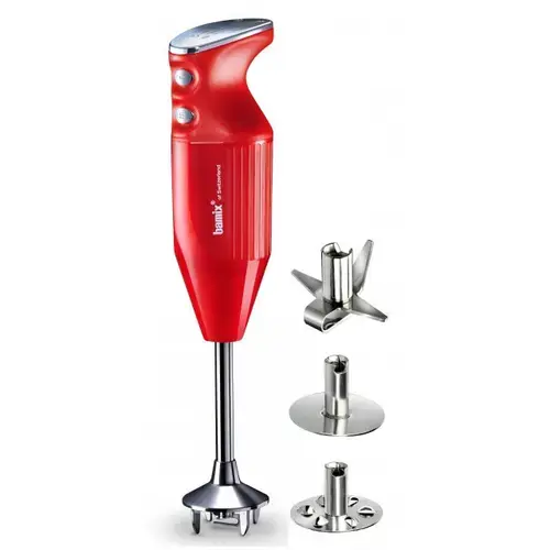 Mixer vertical Bamix Prime 250W, 2 Viteze, Motor profesional, 3 Lame, Rosu