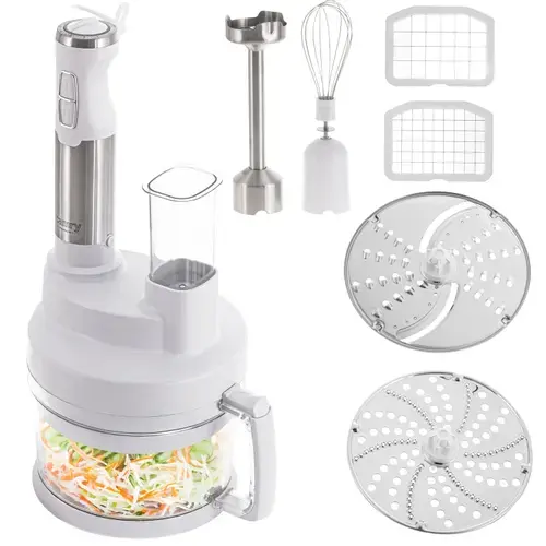 Mixer vertical Camry CR 4623, 1600 W, Viteza variabila, Bol 2 L, Pahar 600 ml (Alb)