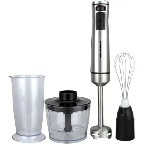 Mixer vertical Heinner HHB-DC1000SSBK, 1000 W, viteza variabila + turbo, tel, Tocator (Negru/Inox)