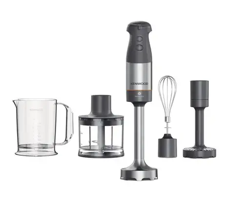 Mixer vertical Kenwood Triblade XL+ HBM60.307GY, 0W22111073, 1000 W, pahar gradat 0.7l, tocator 0.5l, accesoriu piure, tel, viteza variabila (Gri/Argintiu)