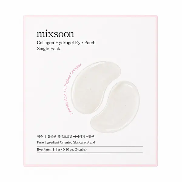 Mixsoon - Collagen Hydrogel Eye Patch Single Pack, 5 pairs