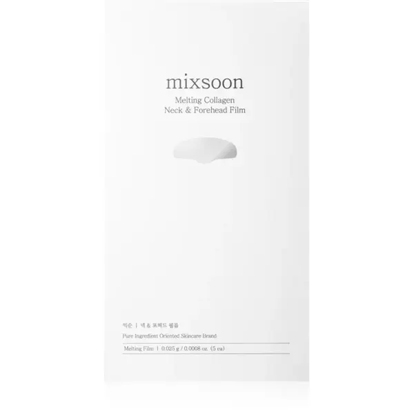 mixsoon Melting Collagen Neck & Forehead Film mască textilă hidratantă pentru față și gât 5 buc