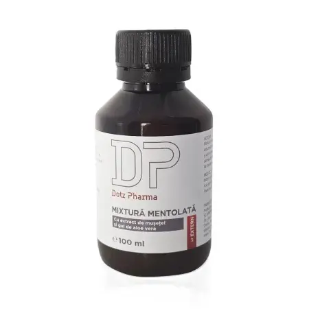 Mixtura mentolata cu extract de musetel si gel de aloe vera, 100 ml – Dotz Pharma