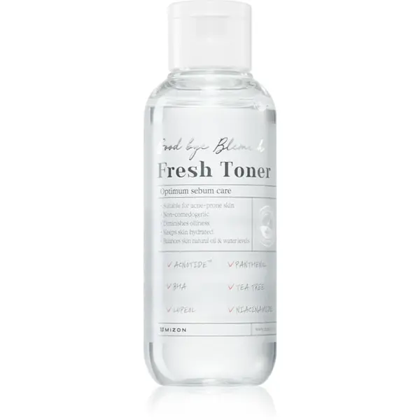 Mizon Good Bye Blemish Fresh Toner tonic facial cu efect calmant pentru ten acneic 120 ml