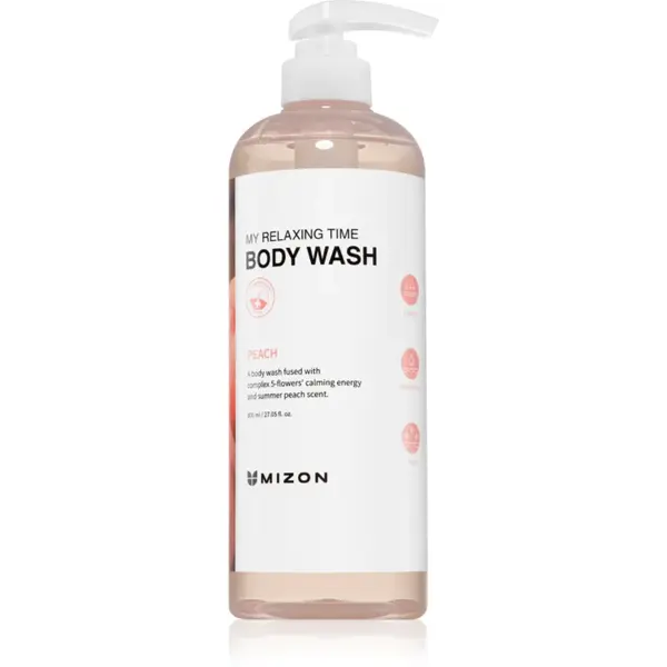 Mizon My Relaxing Time Peach gel de dus hidratant pentru calmarea pielii 800 ml