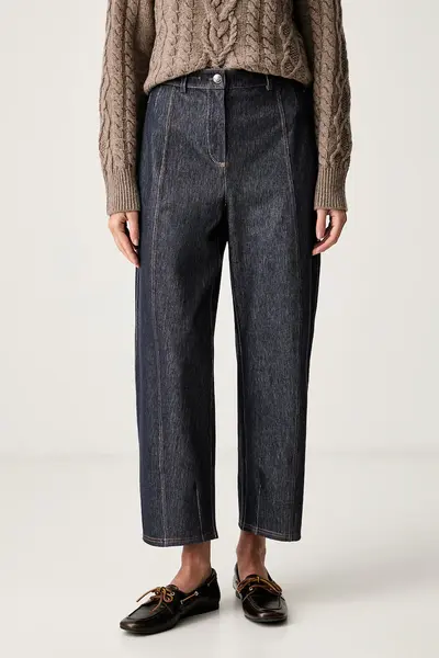 MM by Max Mara pantaloni pentru femei cu bumbac MMLBEVANDA