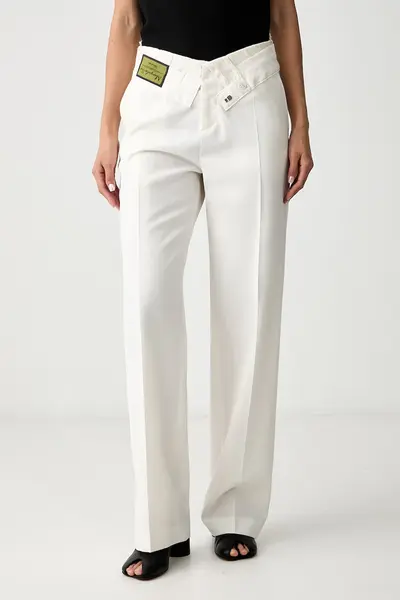 MM6 Maison Margiela pantaloni pentru femei cu lână