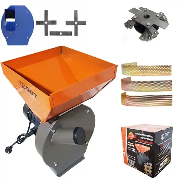 Moara Cuva Mare macinat cereale, boabe si stiuleti, DDT, 3500 W, 3000 rpm, 200 kg h + Cutite tocat