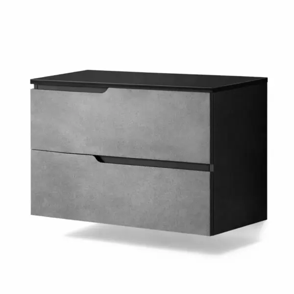 Mobilier cu blat pentru lavoar 60 cm, gri urban, Fluminia Bari