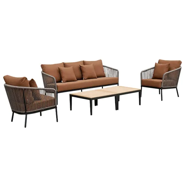 Mobilier de gradina cu 2 scaune, canapea si masa inclusa Wllis Paradise