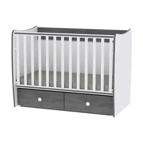 Mobilier Lorelli Matrix New, 0 - 3 ani, 60 x 120 cm, Alb/gri