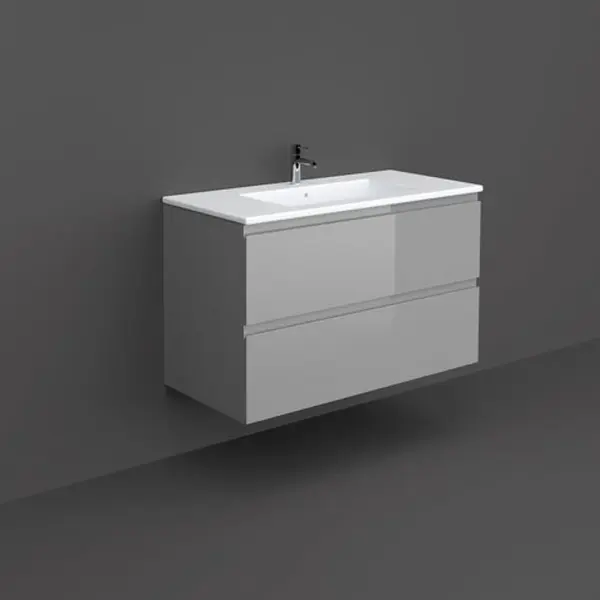 Mobilier suspendat incastrabil pentru lavoar, Joy, 100 cm gri, Rak