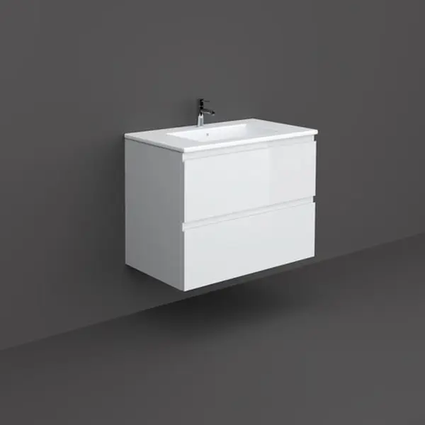Mobilier suspendat incastrabil pentru lavoar, Joy, 80 cm alb, Rak