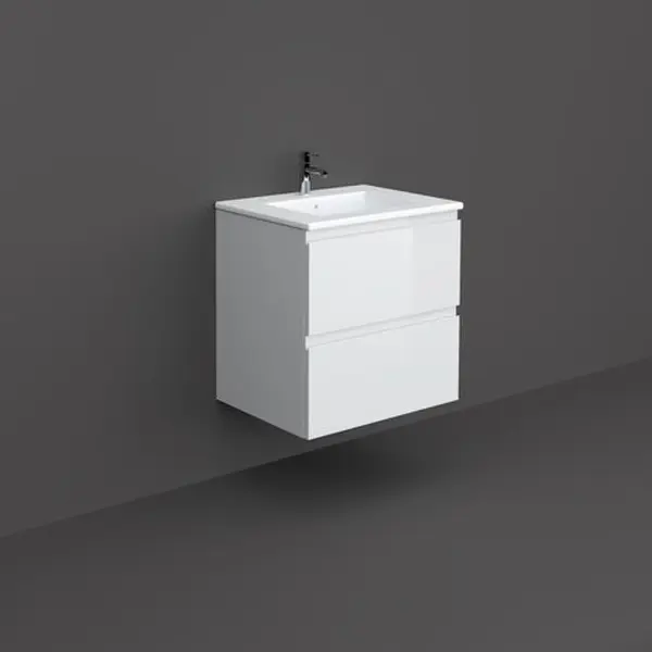 Mobilier suspendat incastrabil pentru lavoar, Joy-Base, 60 cm alb, Rak