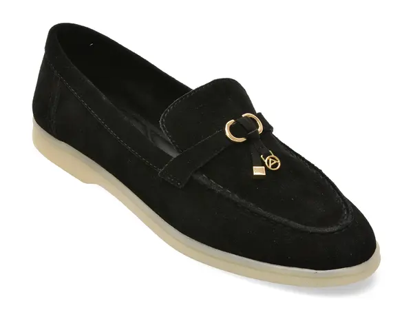 Mocasini ALDO negri, CRERAS 001, din piele intoarsa