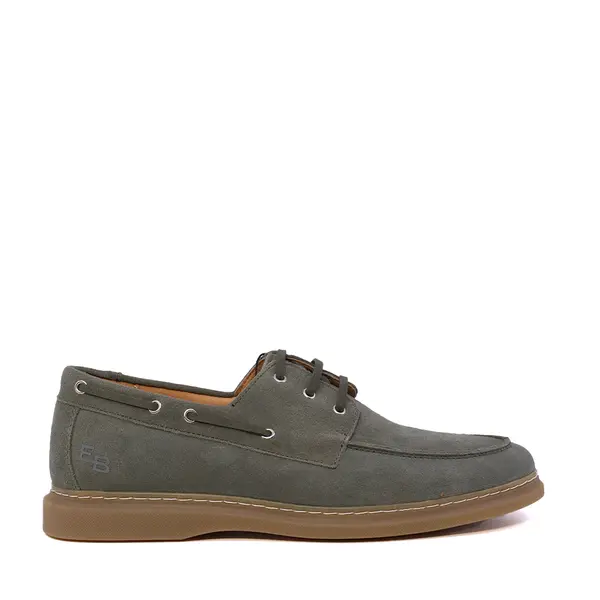 Mocasini cu șiret bărbați Enzo Bertini Premium Collection verzi din piele întoarsă 1641BM2322920VV