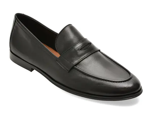 Mocasini eleganti ALDO negri, JOURNEY 001, din piele naturala