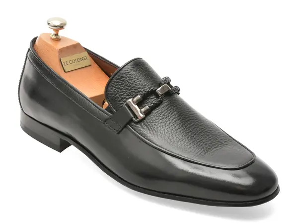 Mocasini eleganti LE COLONEL negri, 70335, din piele naturala