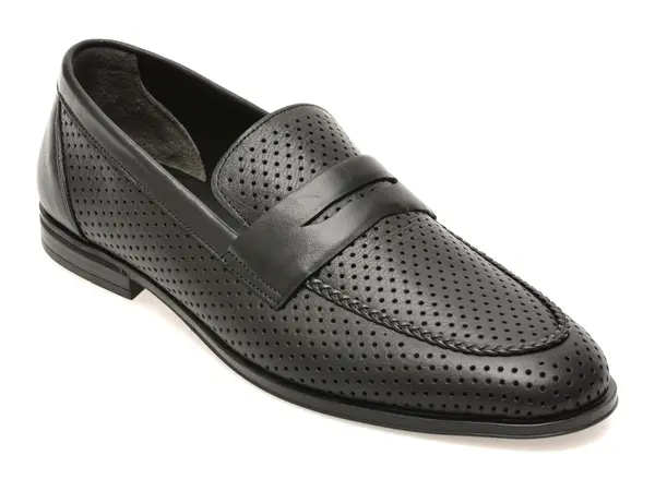 Mocasini eleganti OTTER negri, 25M125, din piele naturala