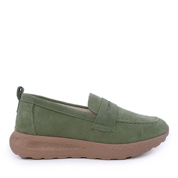 Mocasini femei Benvenuti verzi din piele întoarsă 1271DM2411VV