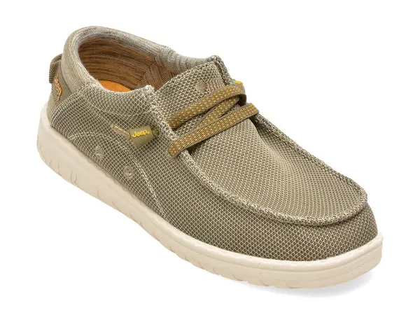 Mocasini JEEP kaki, 61115, din material textil