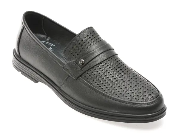 Mocasini SHOWMAN negri, SH5101, din piele naturala