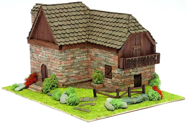 Model asamblabil Domus Kits - Casa 11, Machetă cu cărămizi reale