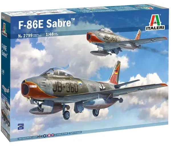 Model asamblabil Italeri Militare: Avioane - Avion de luptă american multirol North American F-86E Sabre
