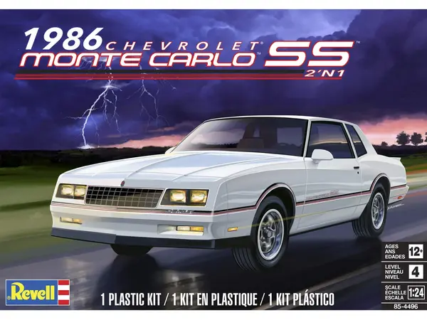 Model asamblabil Revell - Mașini contemporane: Chevrolet 1986 Monte Carlo