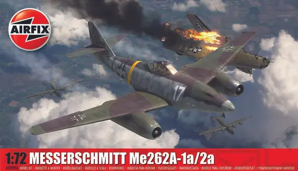Model asamblat Airfix Militar : Avioane - bombardier german Messerschmitt Me262A-1a/2a