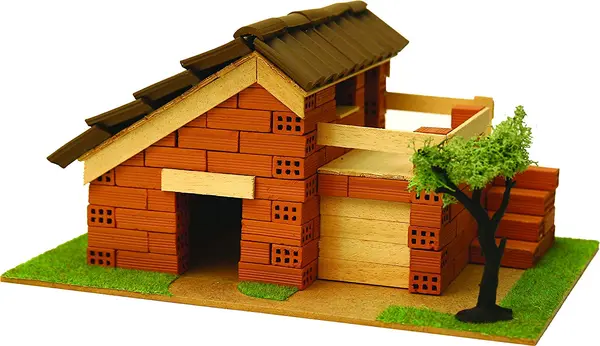 Model asamblat Domus Kits - Casă cu cărămizi reale, set pentru începători 6